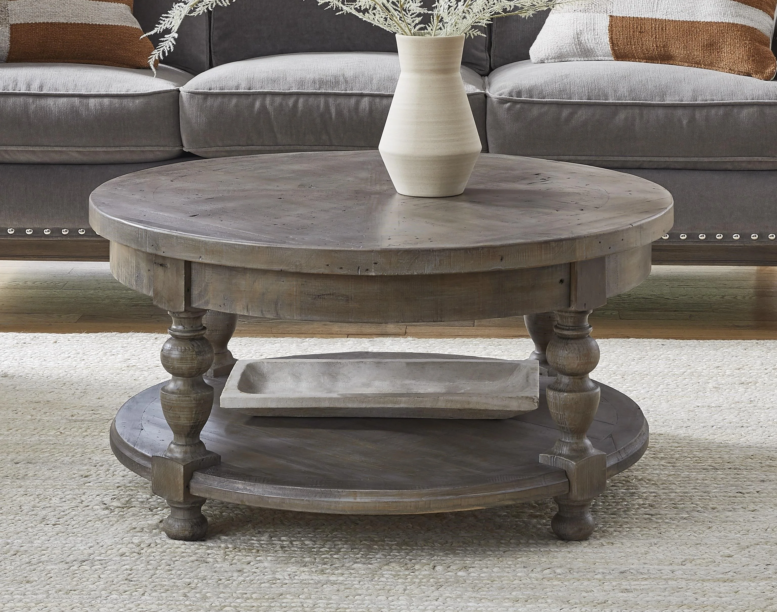 Null Furniture Aria 2051966 Traditional Rustic Round Cocktail Table